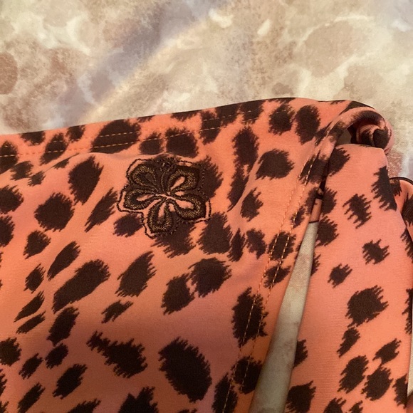 Hapari coral cheetah print side tie bikini-size S - Picture 4 of 4